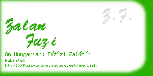 zalan fuzi business card